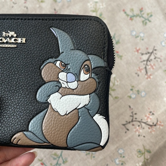 Coach X Disney Thumper Zip Wrislet Black Wallet - Picture 5 of 14
